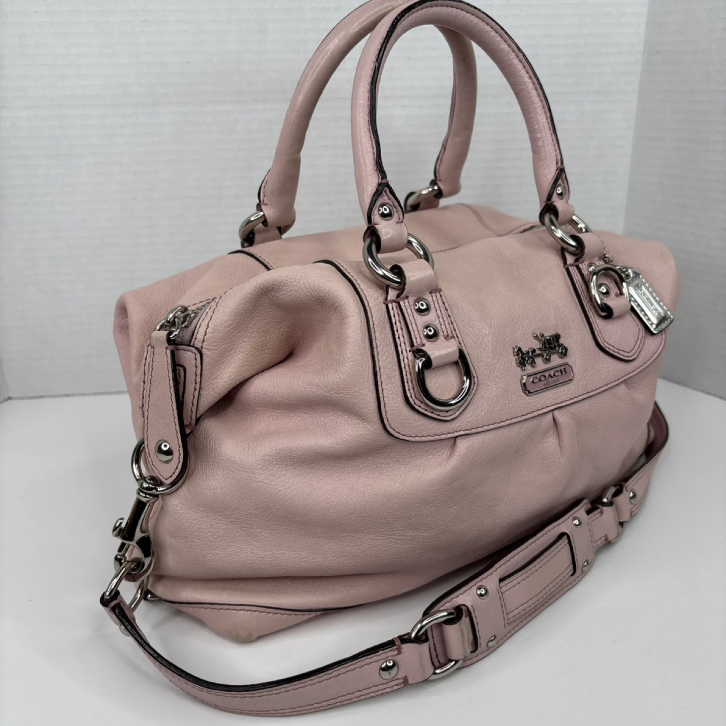 Coach Madison Sabrina Pink Leather Tote Bag Purse - photo 5
