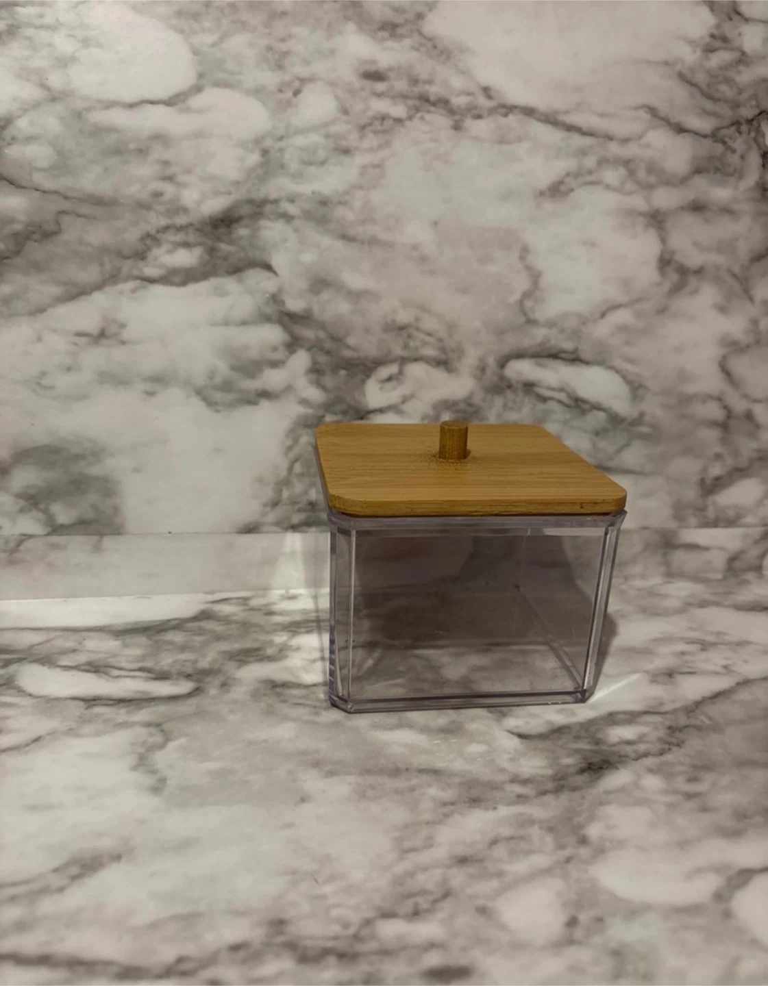 Brand new Bamboo Cotton Swab Holder