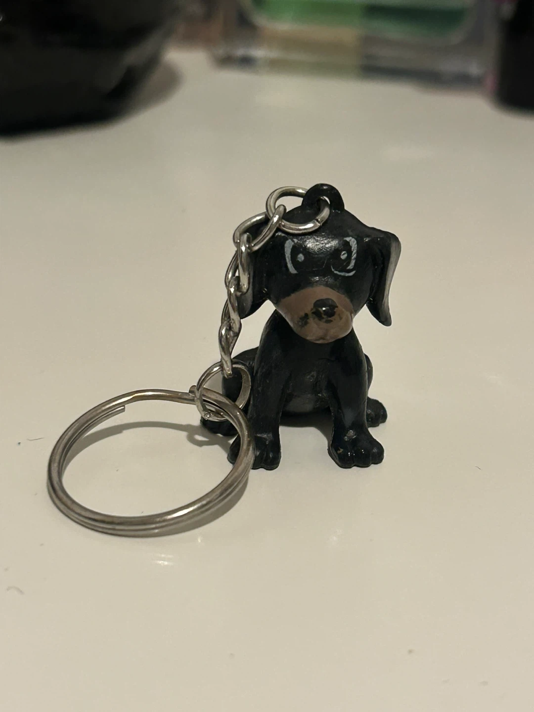 Cute Little Black Dog Keychain