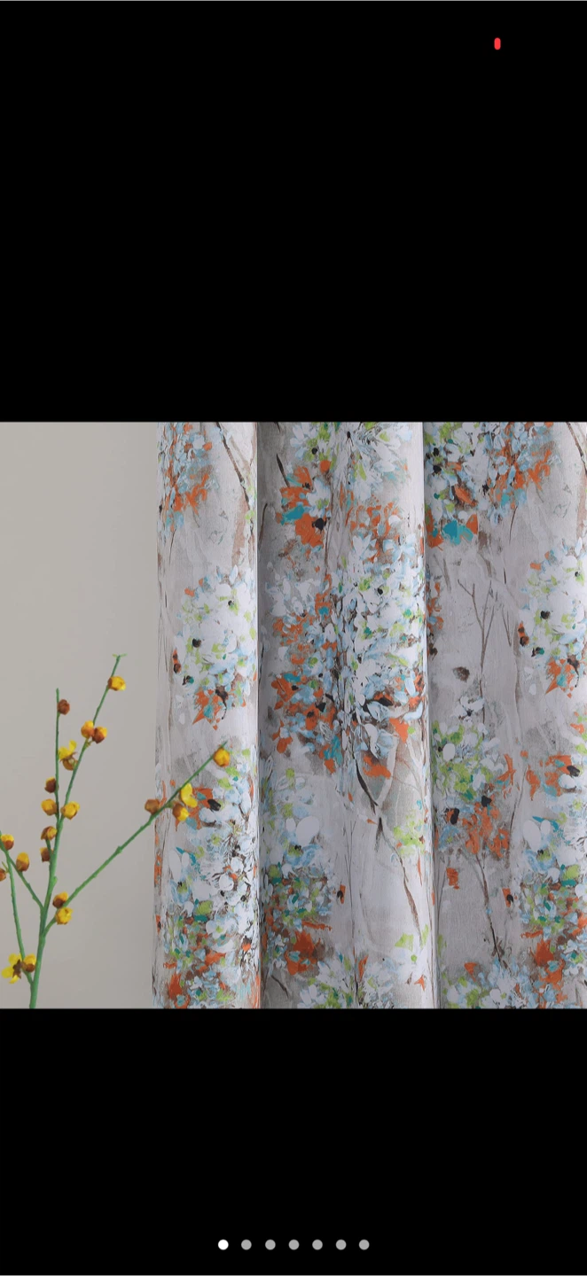 Floral Print Grommet Curtains - photo 2