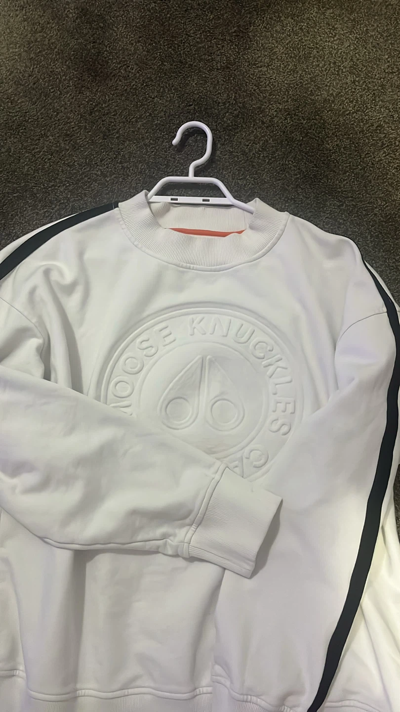Moose Knuckles White Crewneck Sweatshirt
