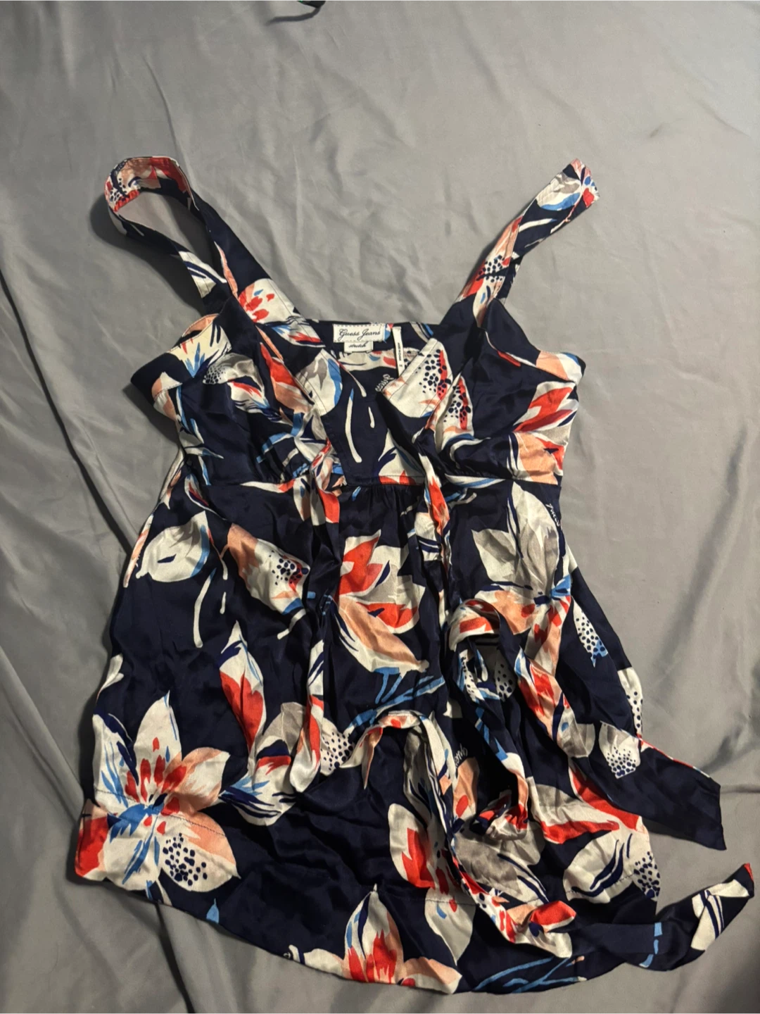 Guess Jeans Stretch Floral Tank Top Size M