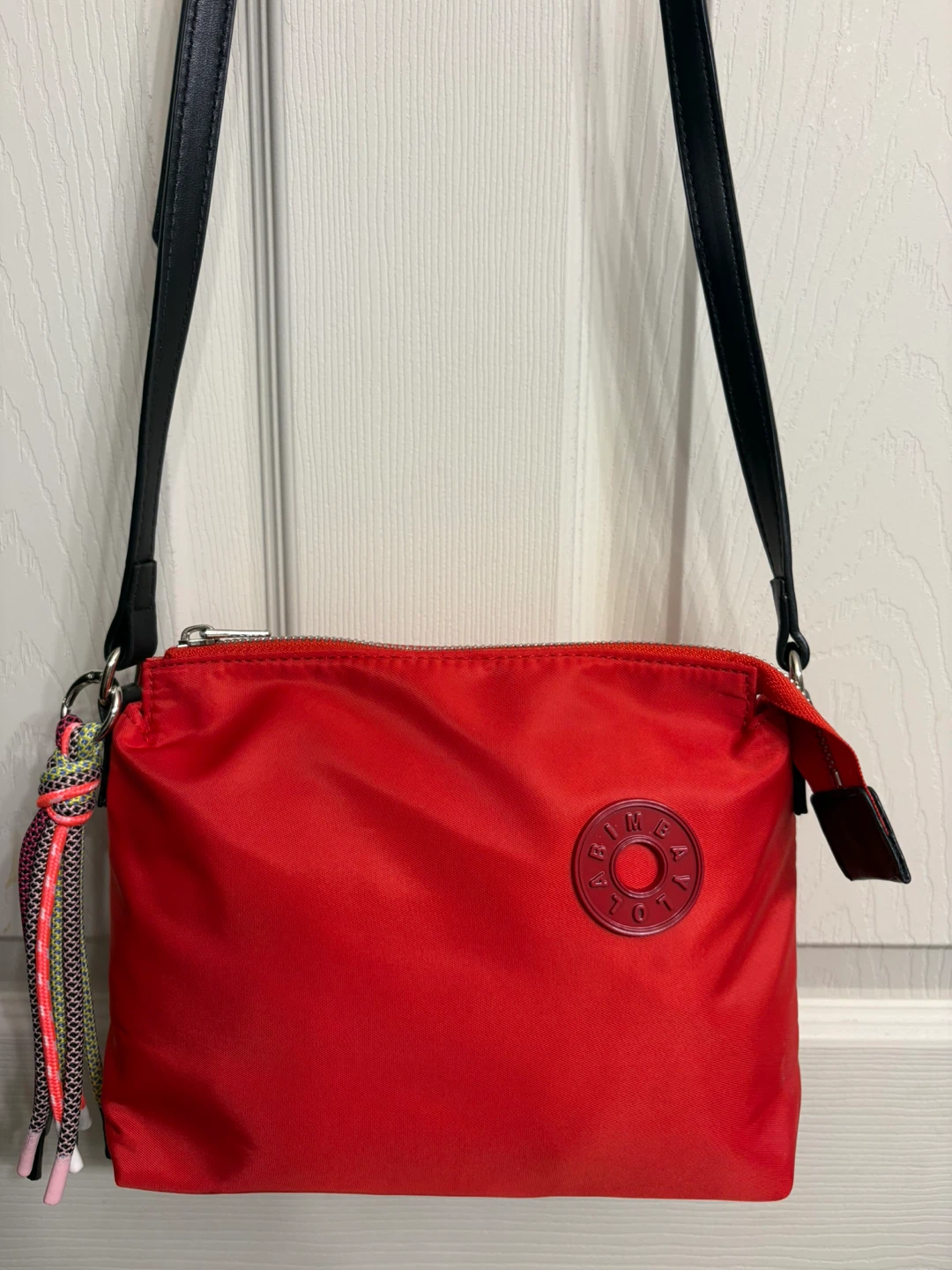 Bimba y Lola Bright Red Nylon Crossbody Bag