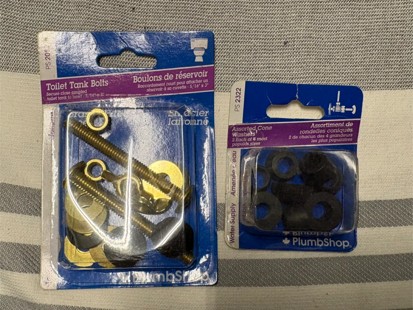 Toilet Tank Bolts & Washer Kit – New