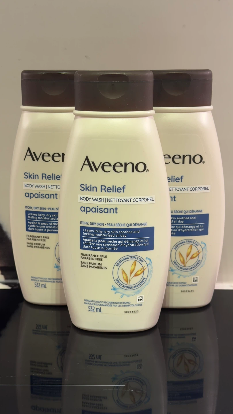 Aveeno Skin Relief Body Wash 532ml (3 Bottles)