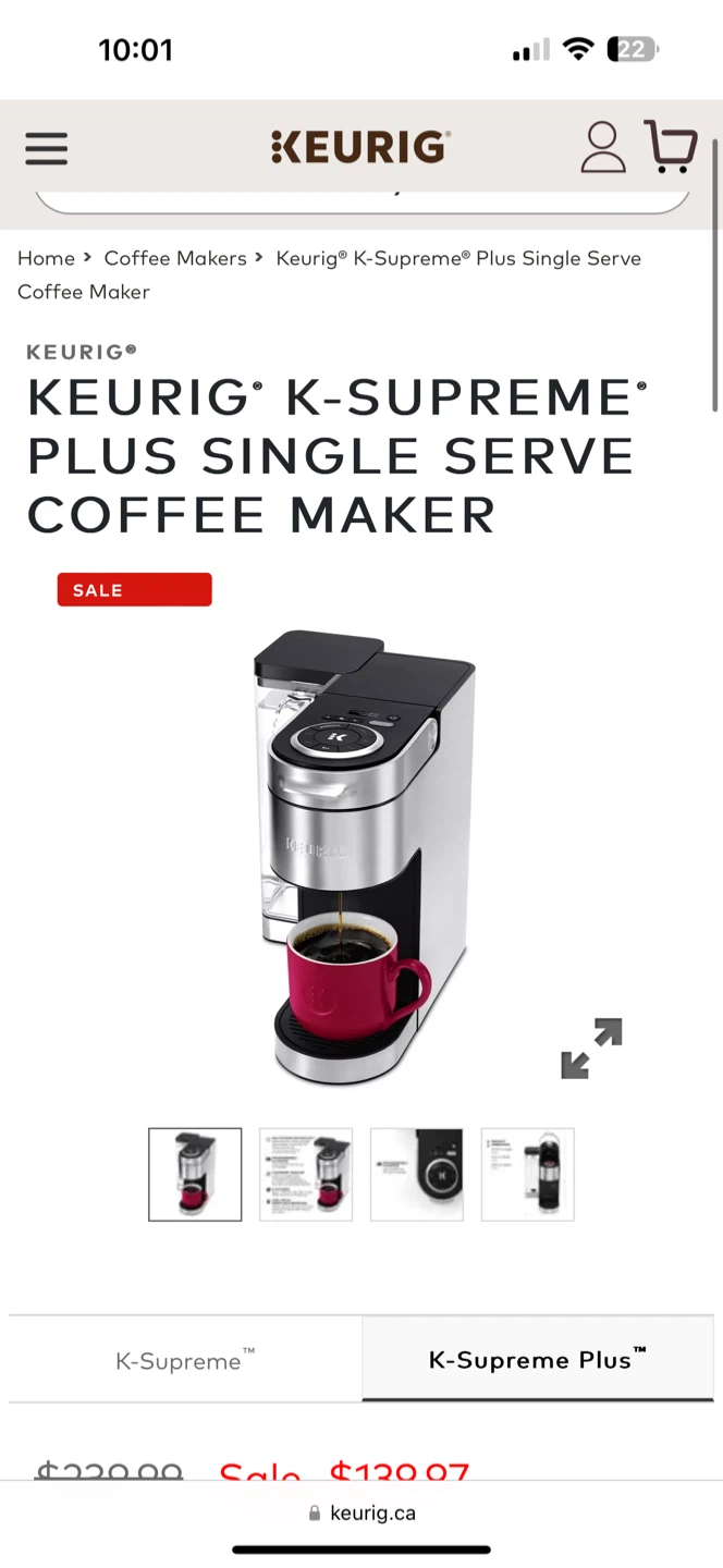 Keurig K-Supreme Plus Single Serve Coffee Maker