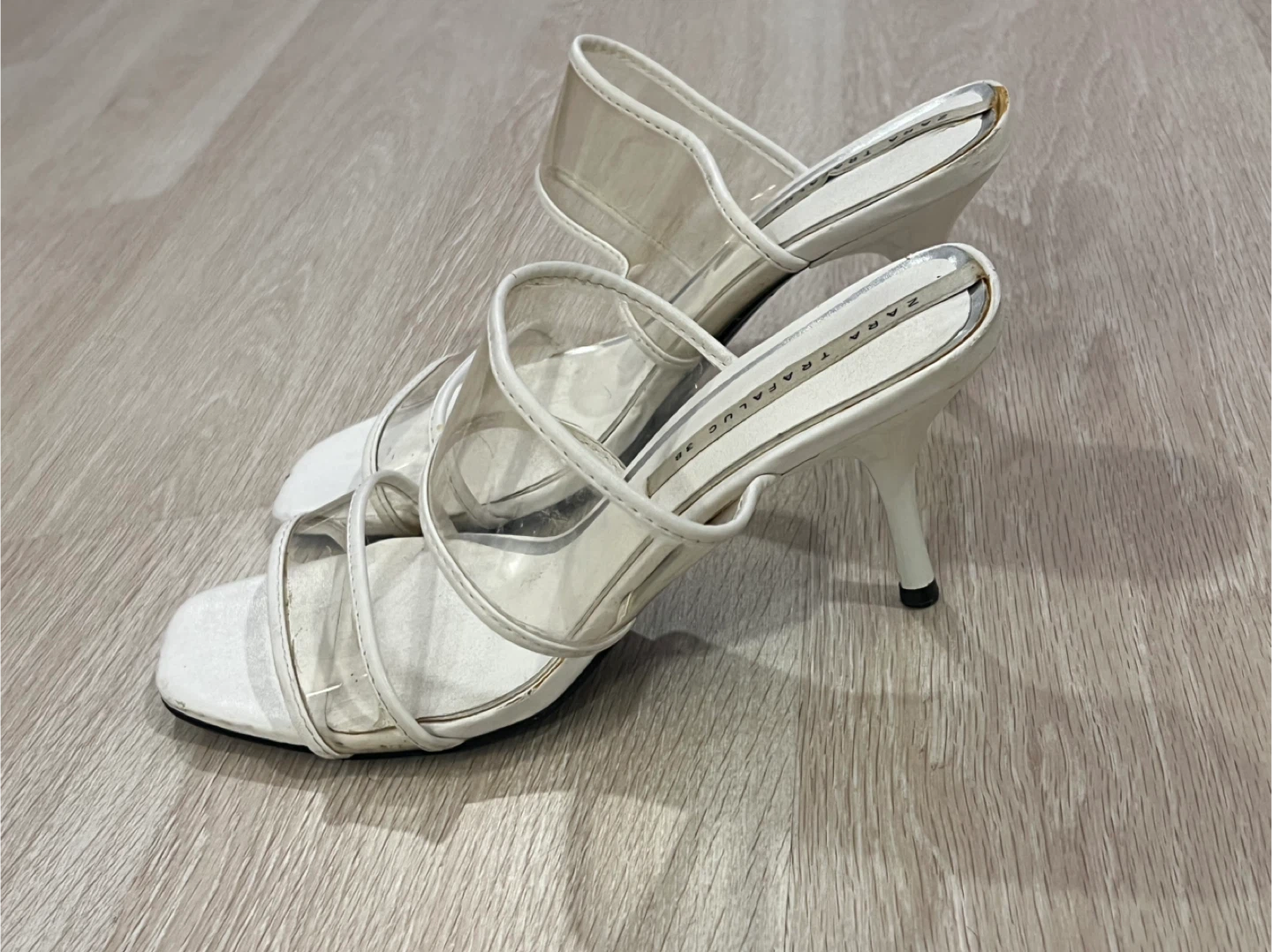 Zara White Strappy Heeled Sandals - photo 2