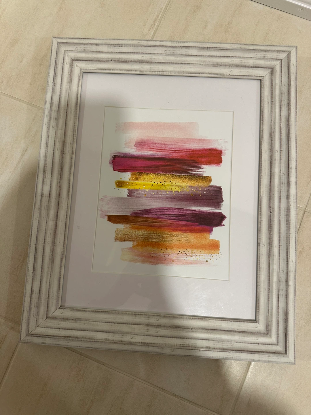 Framed Abstract Brushstroke Art Print