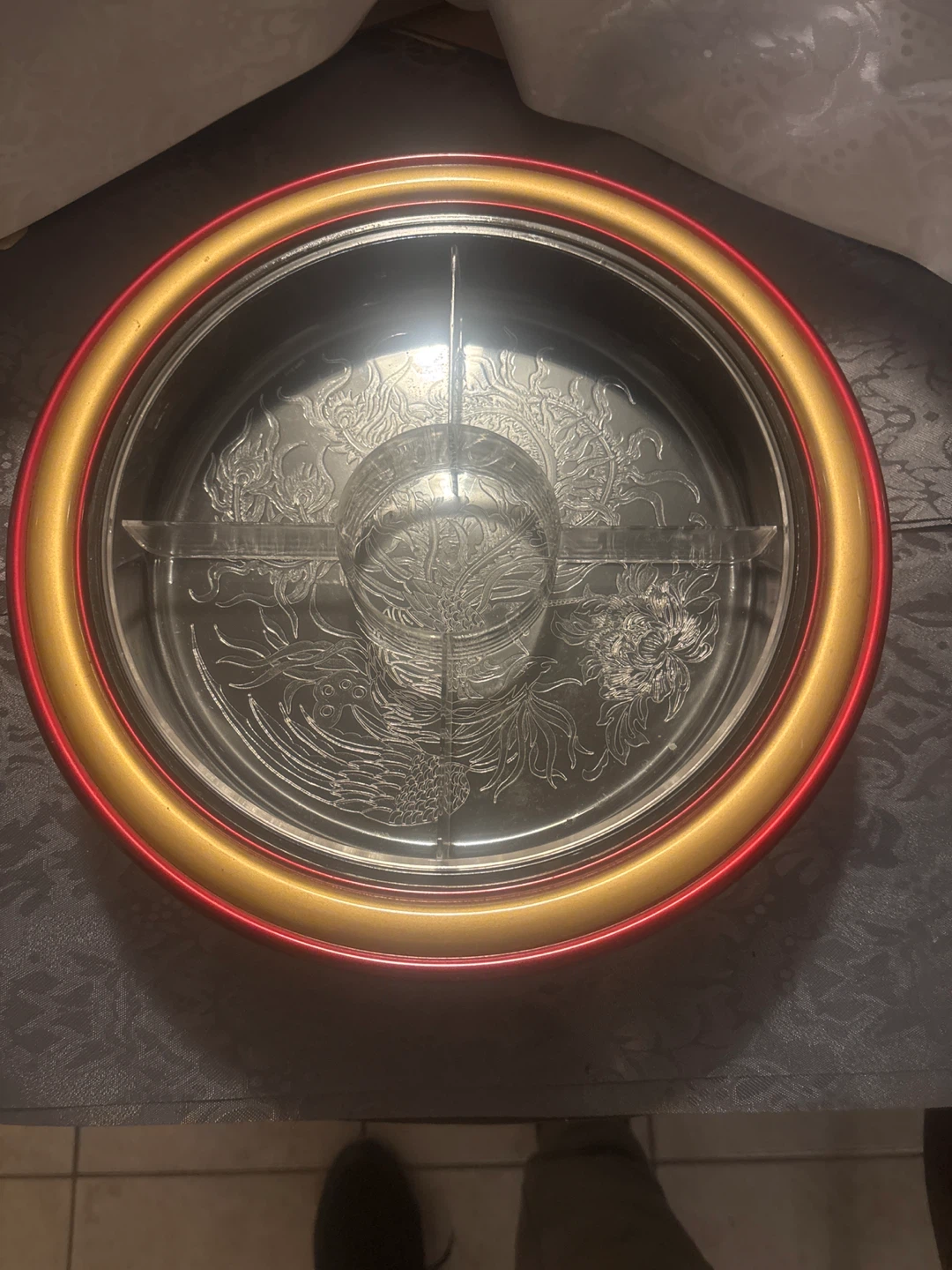 Round Decorative Tin with Serving Tray - photo 4