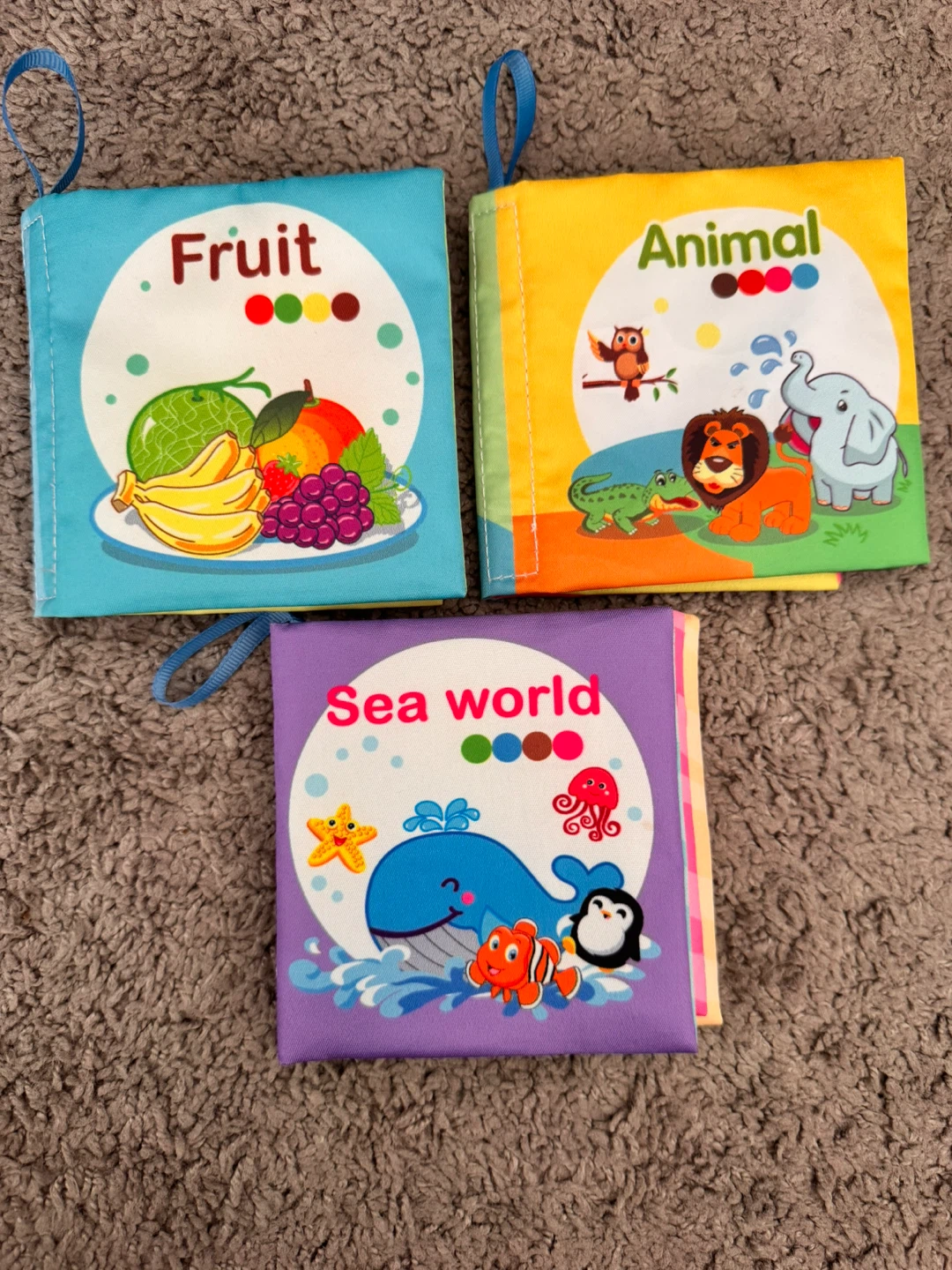 Set of 3 Soft Baby Cloth Books