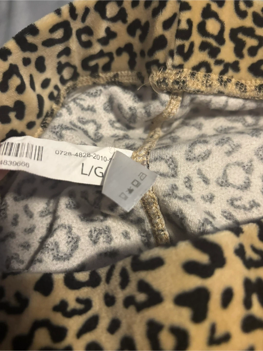L/G Leopard Print Velour  Pants - photo 2