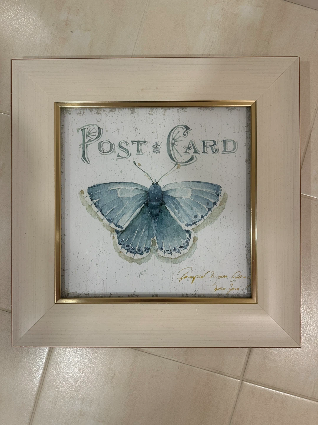 Framed Butterfly "Postcard" Wall Art