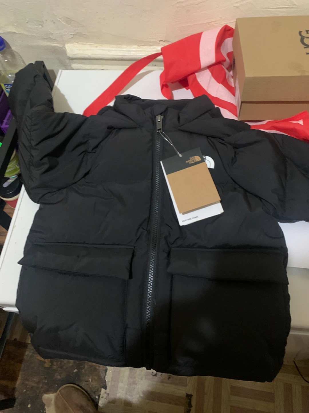 North face kids black jacket