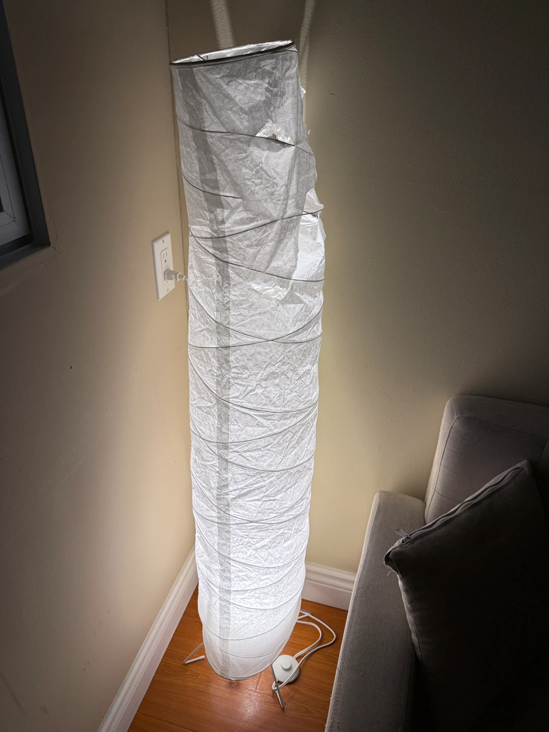 White Paper Floor Lamp Ikea - photo 2