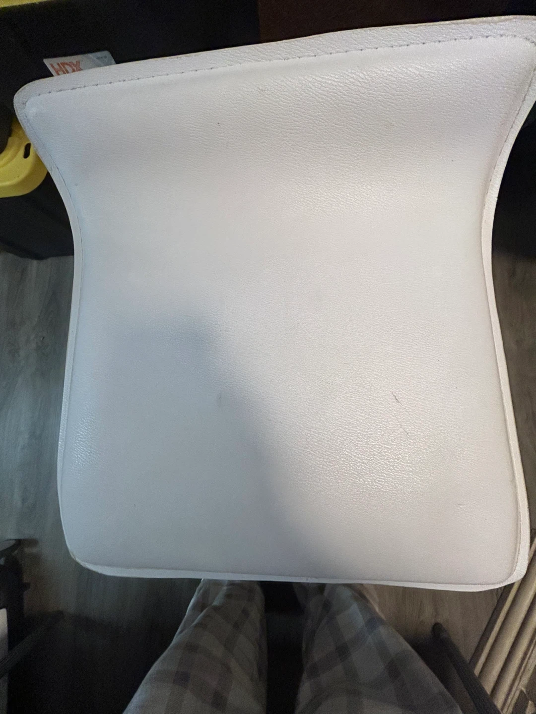 White Adjustable Bar Stool