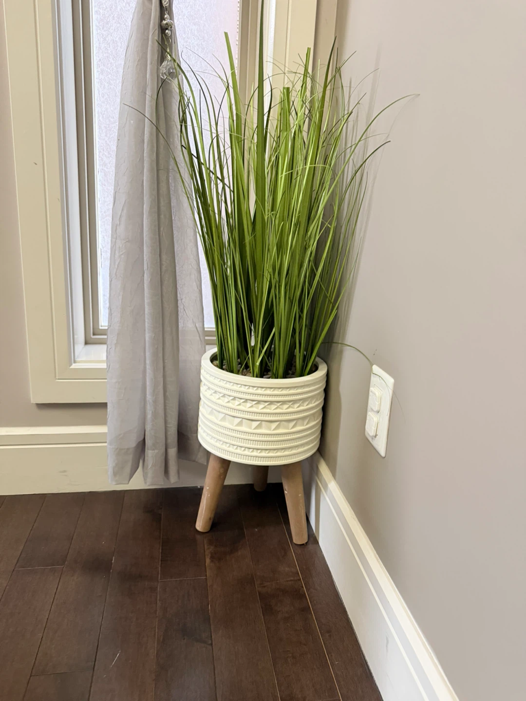 Decorative Faux Potted Grass Plant