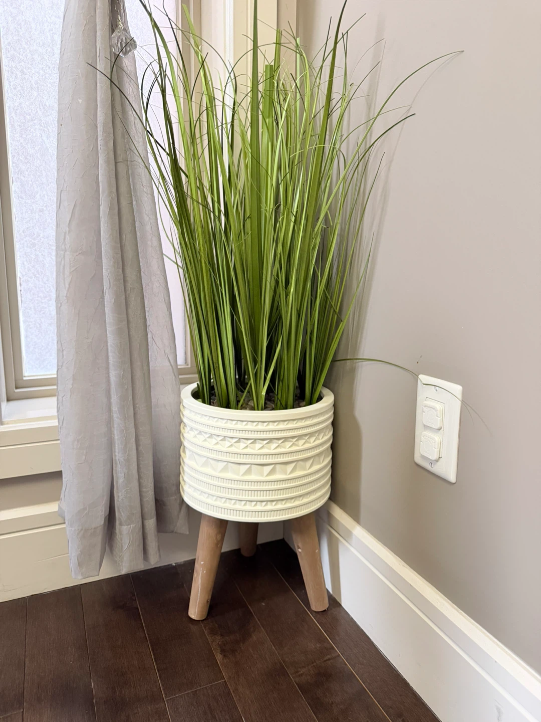Decorative Faux Potted Grass Plant - photo 3