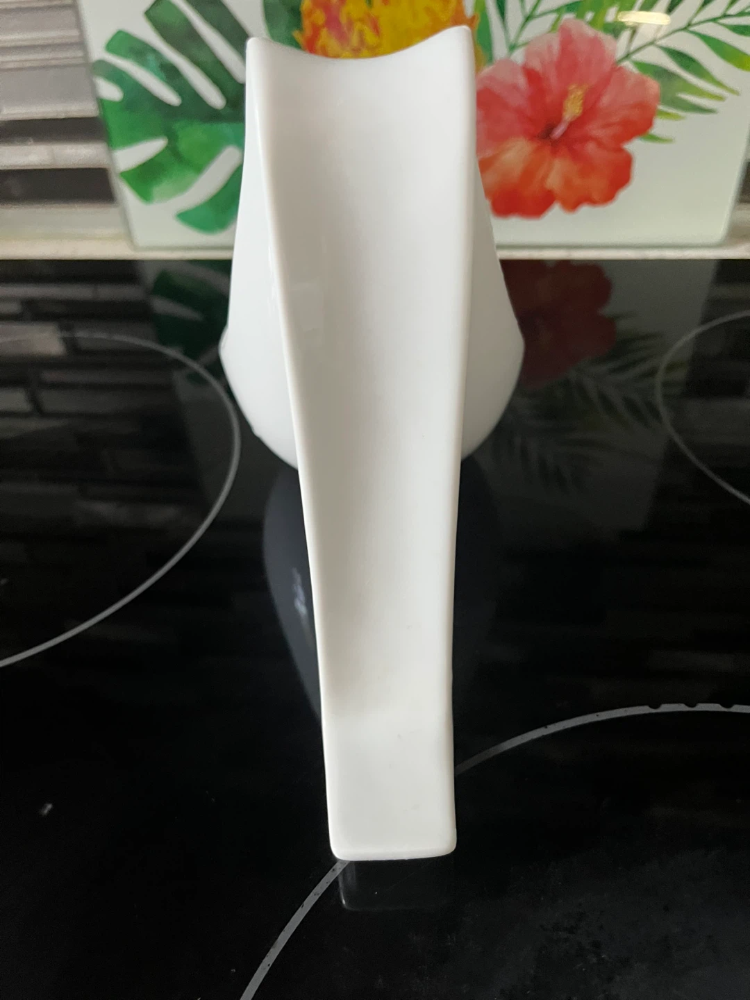White Ceramic Spoon Rest Holder - photo 3
