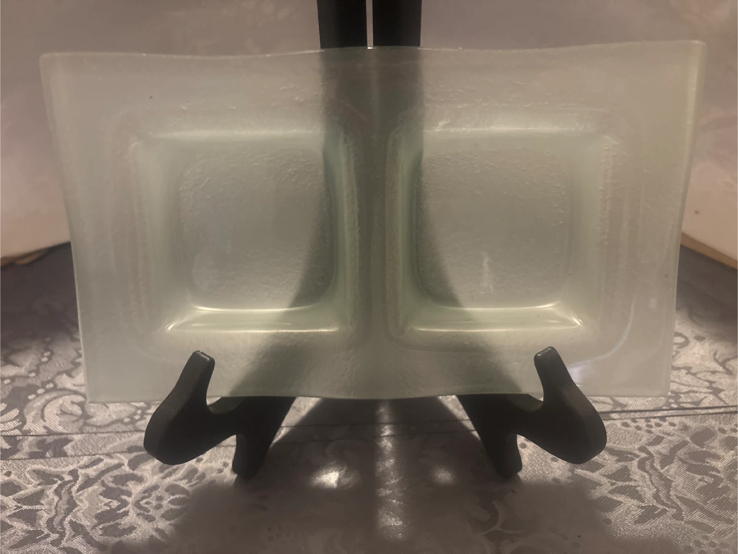Frosted Glass Divided Tray - photo 2