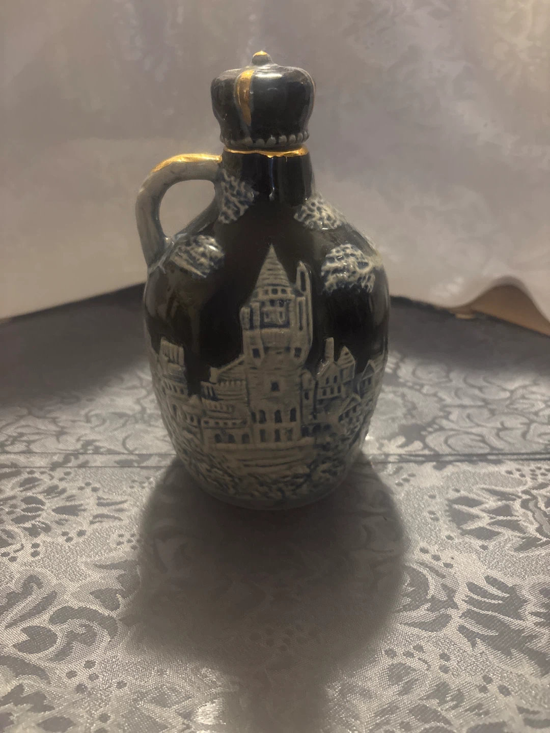 Vintage Ceramic Musical Jug with Crown Stopper - photo 2