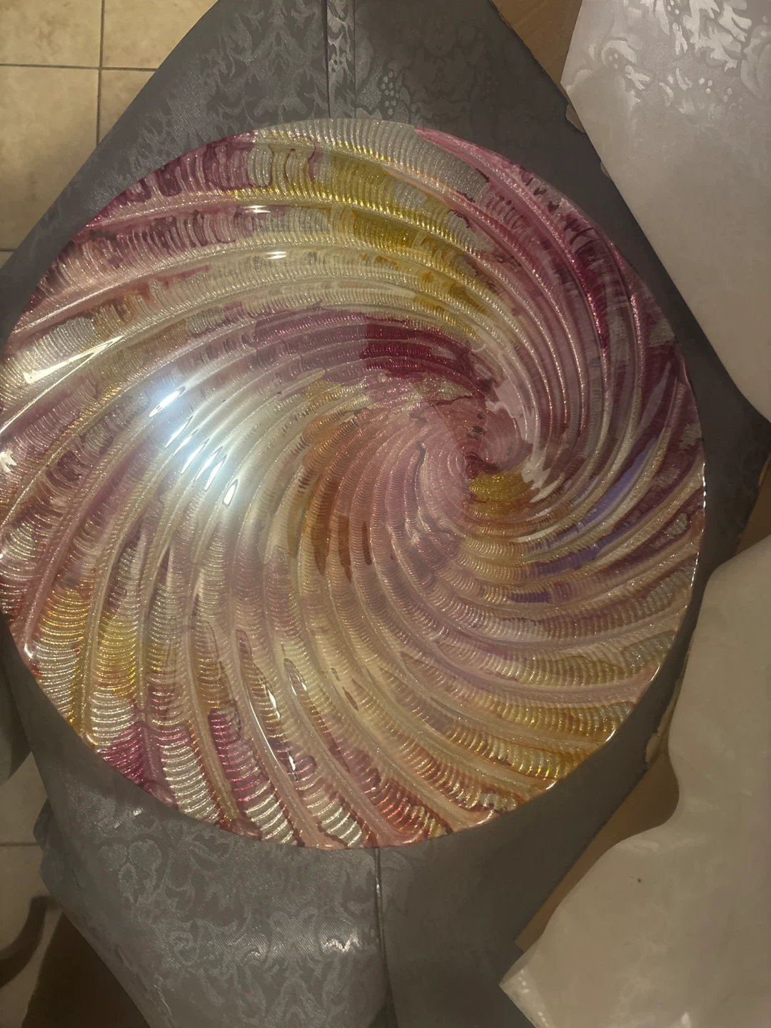 Decorative Swirl Glass Plate - photo 2