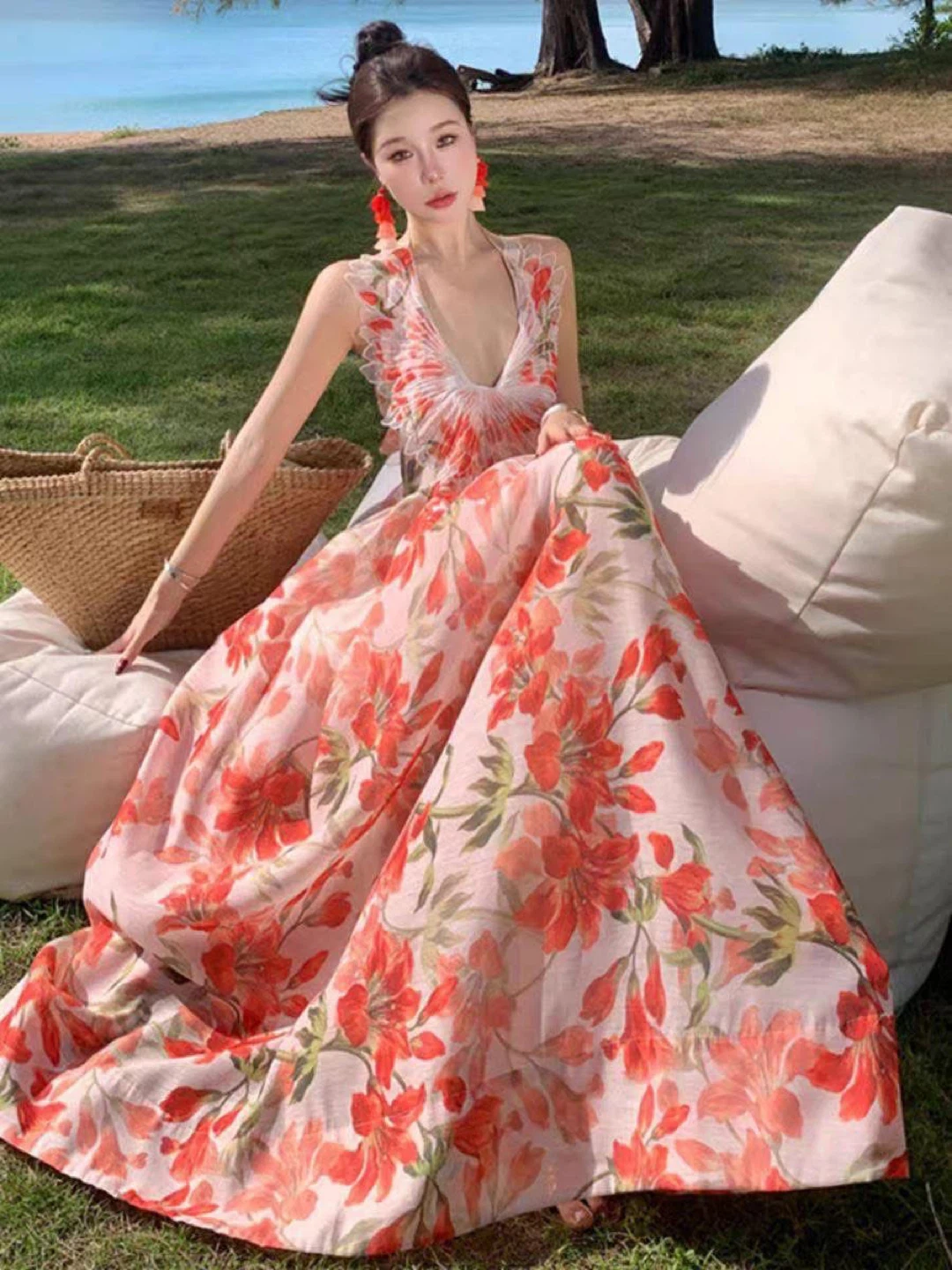 Floral Print Maxi Dress