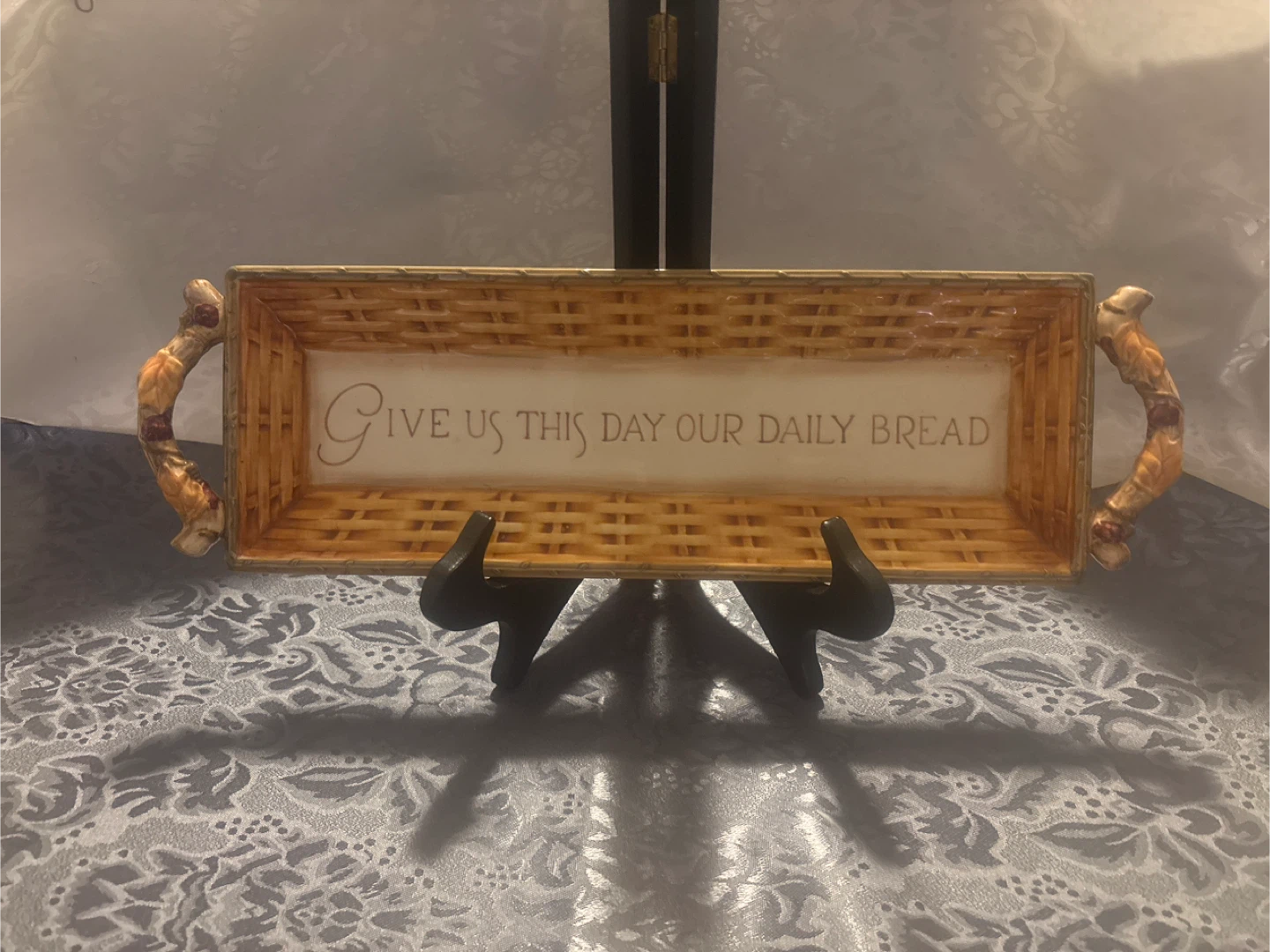 Decorative Bread Tray with "Give Us This Day Our Daily Bread" - photo 2