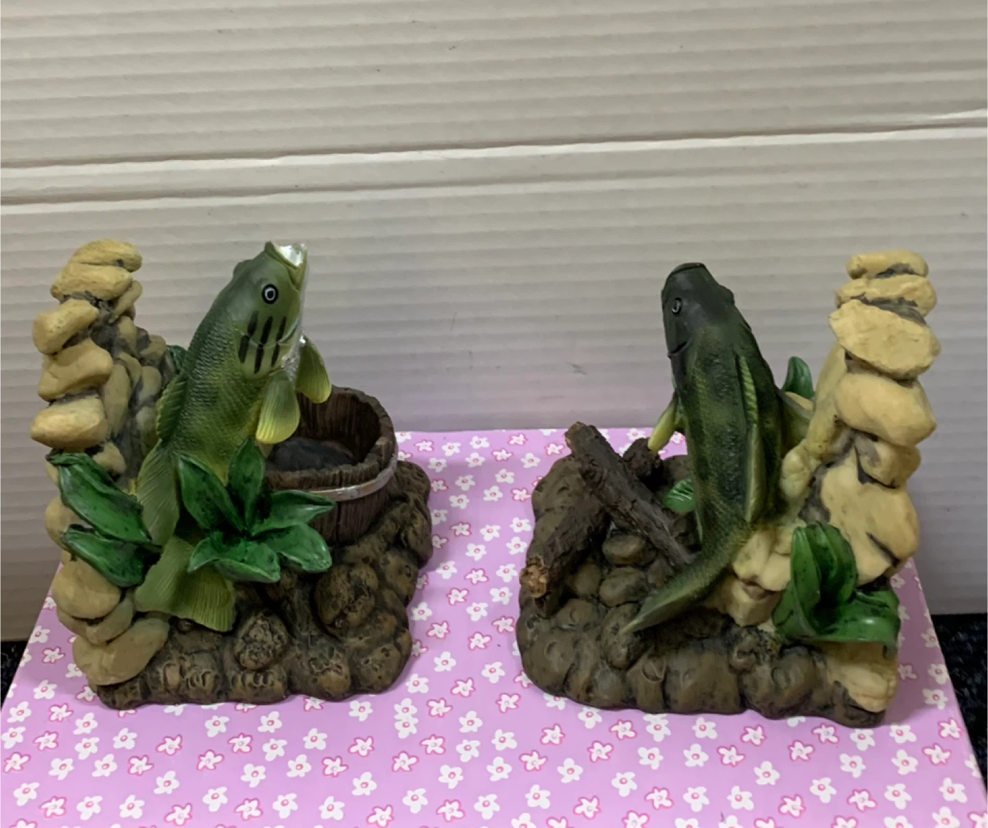 Bass Fish Bookends – Fishing Theme Rustic Decor (Set of 2) - photo 2