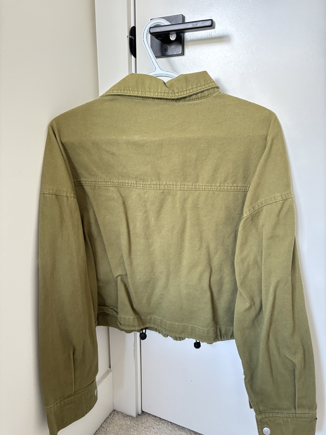 Forever 21 Cropped Utility Jacket - Olive Green - photo 3