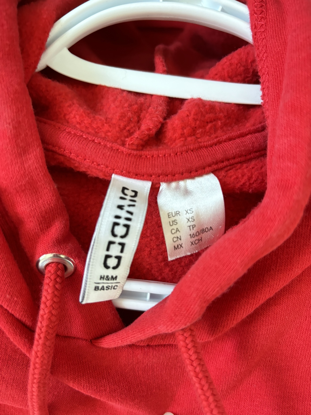 H&M Red Cropped Hoodie - XS - photo 3