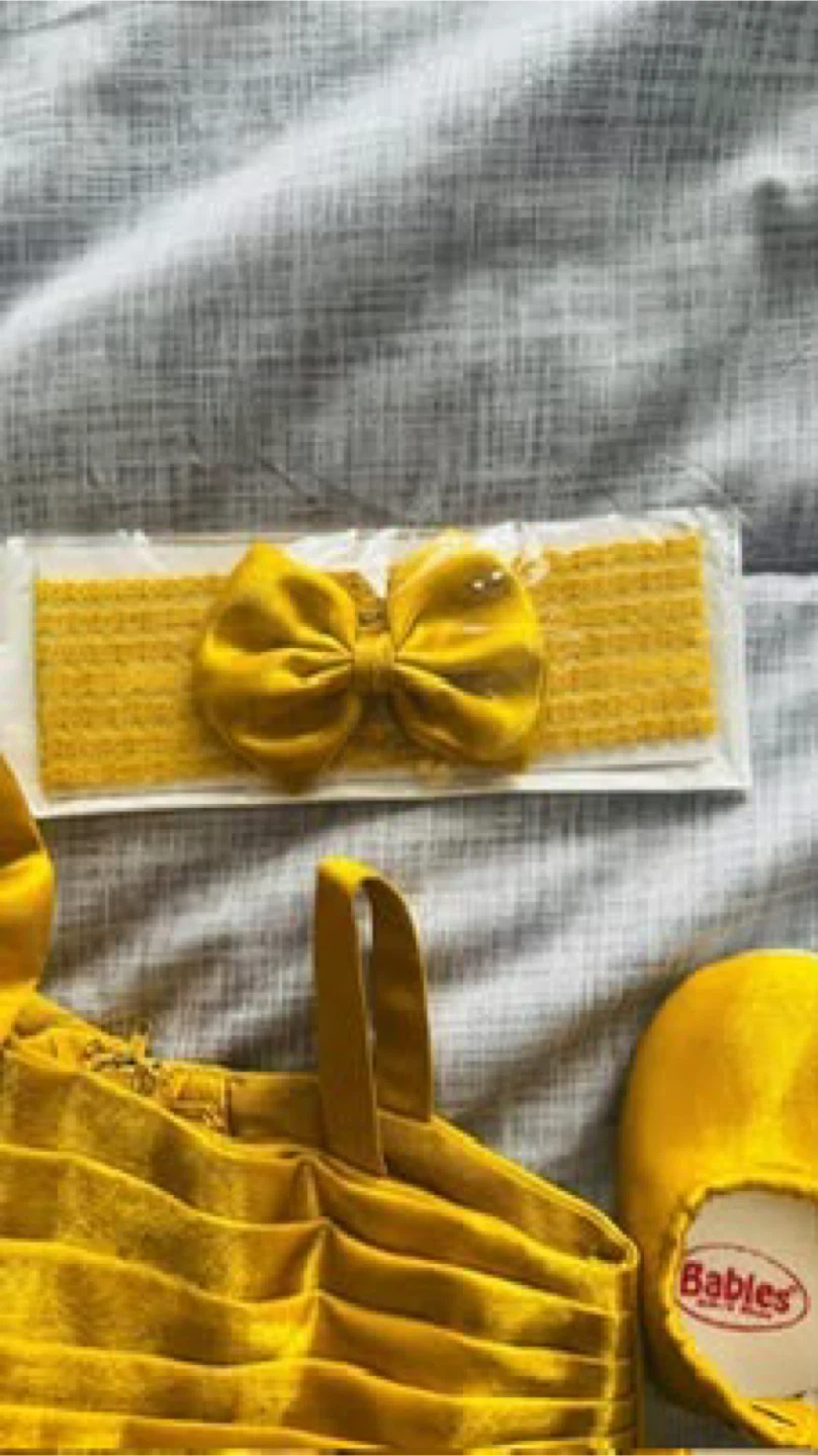 Baby Girl Dress, Headband, and Shoes Set - photo 4