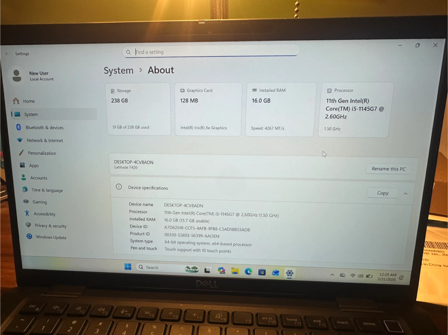 Dell Latitude | Touchscreen + ID | 16GB RAM | 256GB SSD | i5 - photo 2