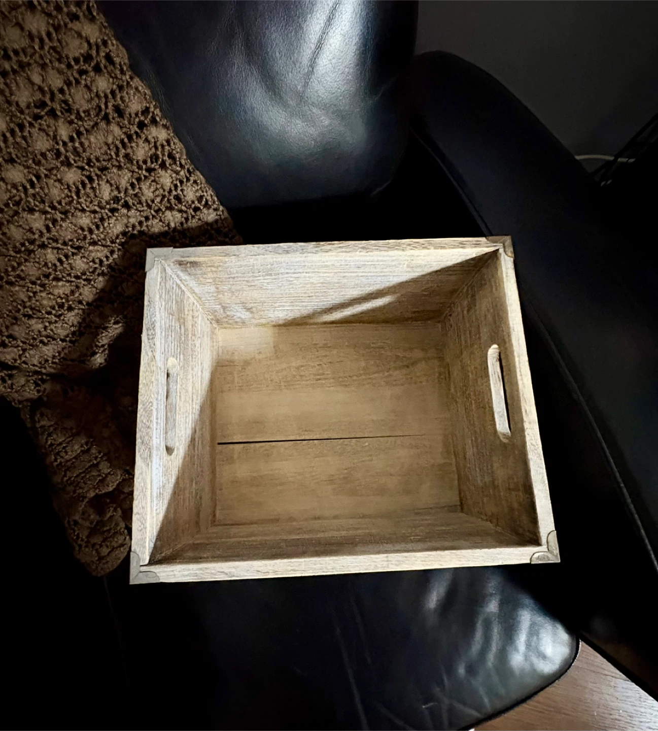 Rustic Wooden Storage Crate - photo 2