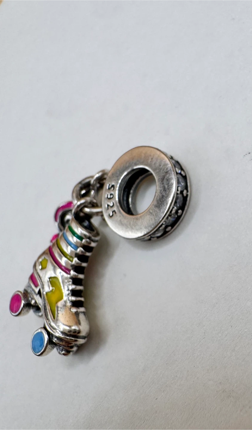 Sterling Silver 925 Roller Skate Charm - photo 5
