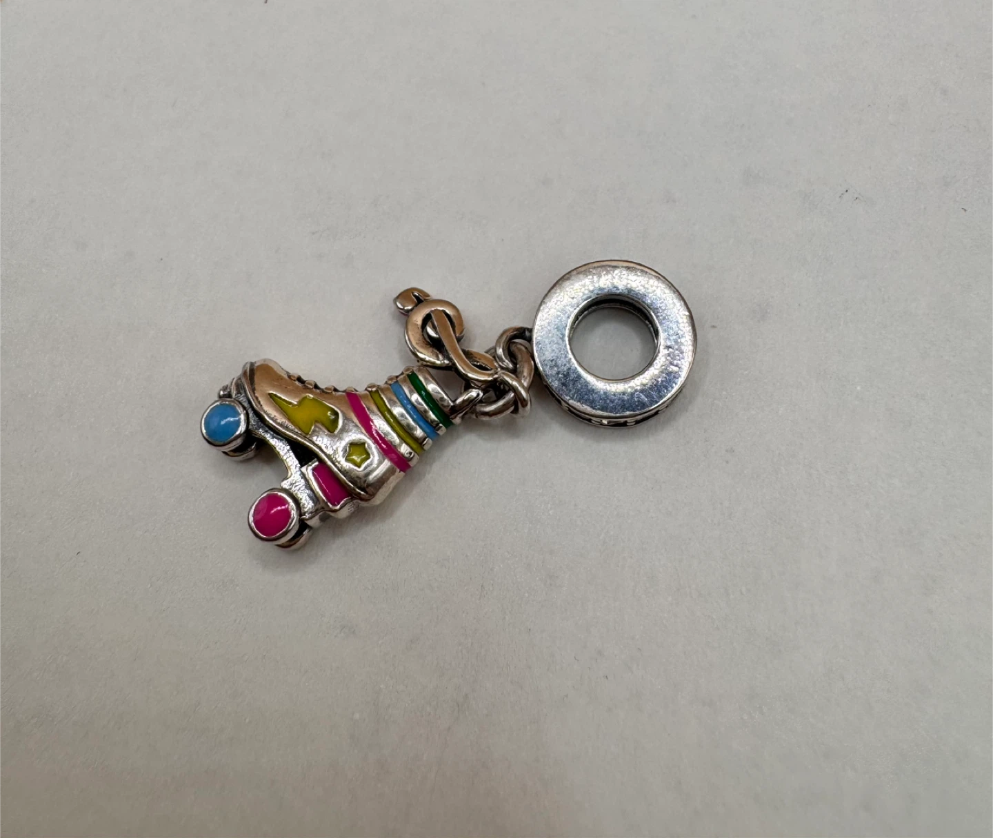 Sterling Silver 925 Roller Skate Charm - photo 2