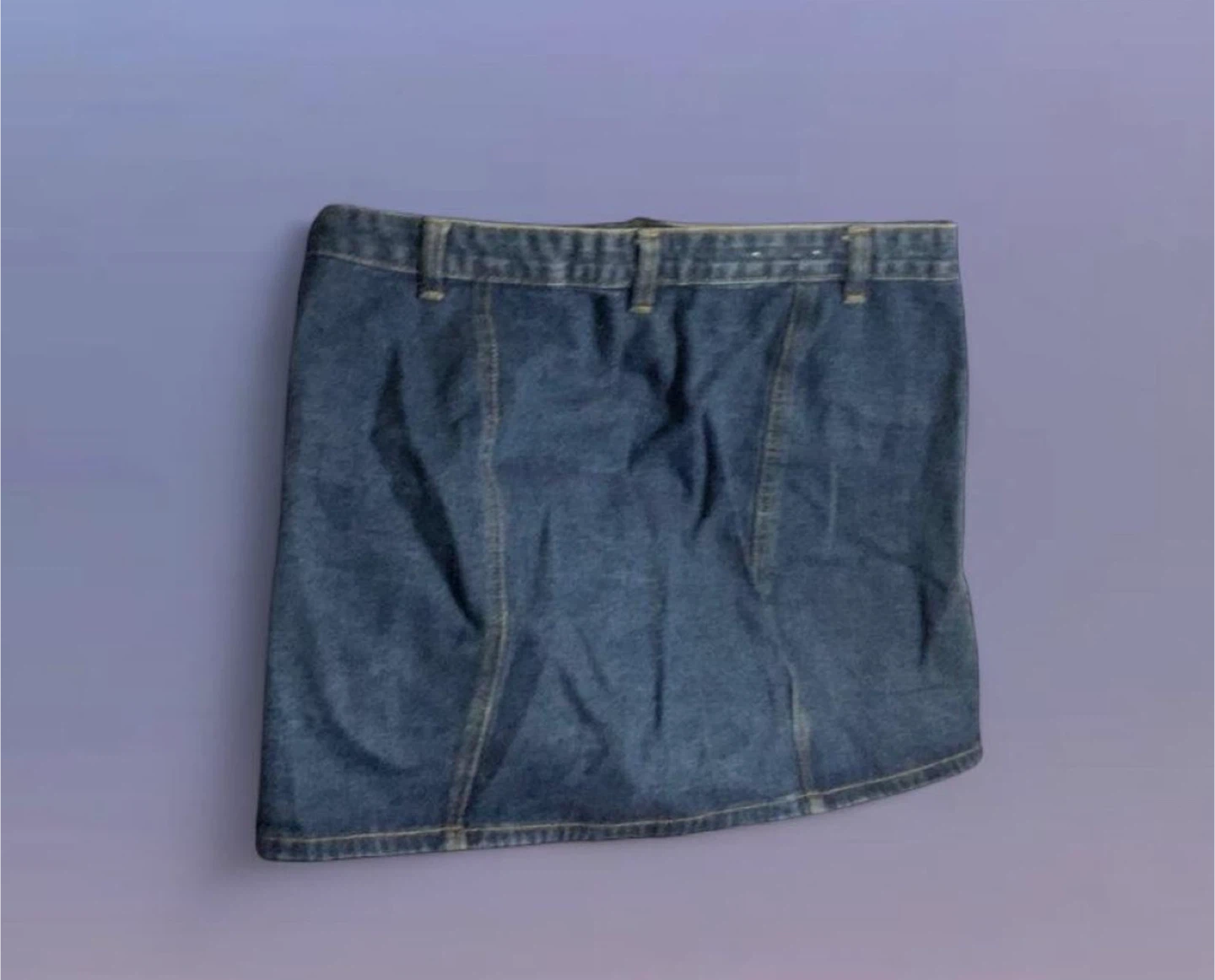 Ardene Blue Denim Button-Front Skirt - Size 9 - photo 3