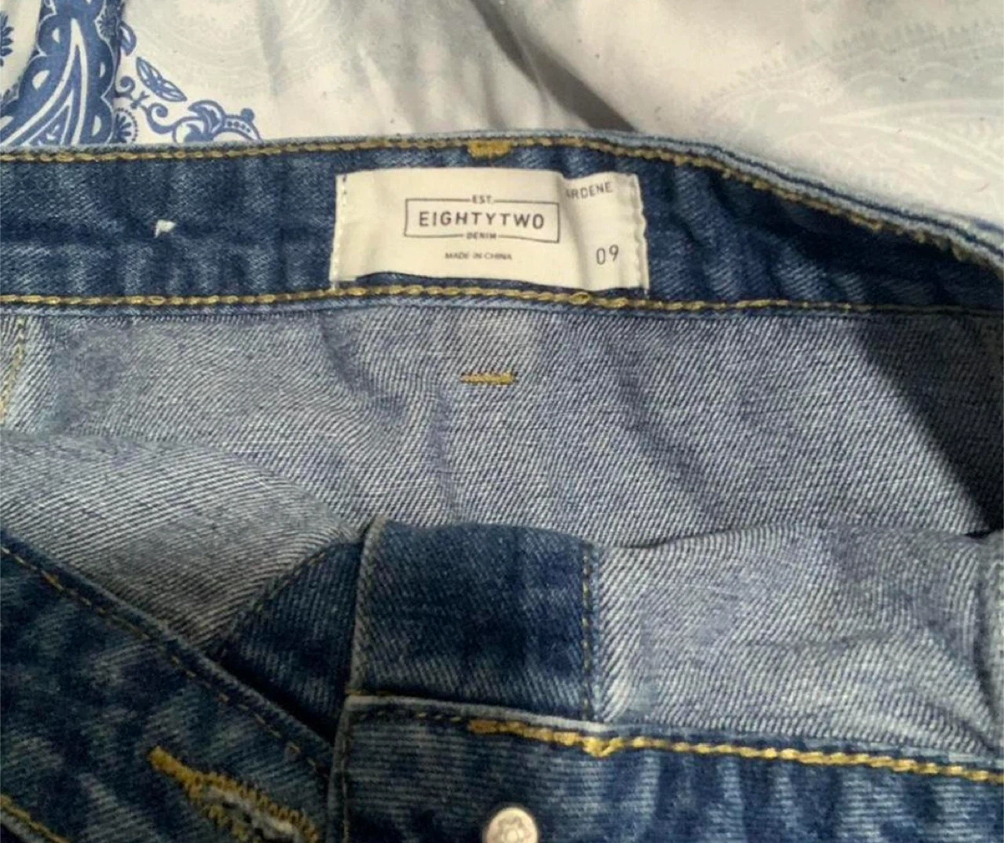 Ardene Blue Denim Button-Front Skirt - Size 9 - photo 4