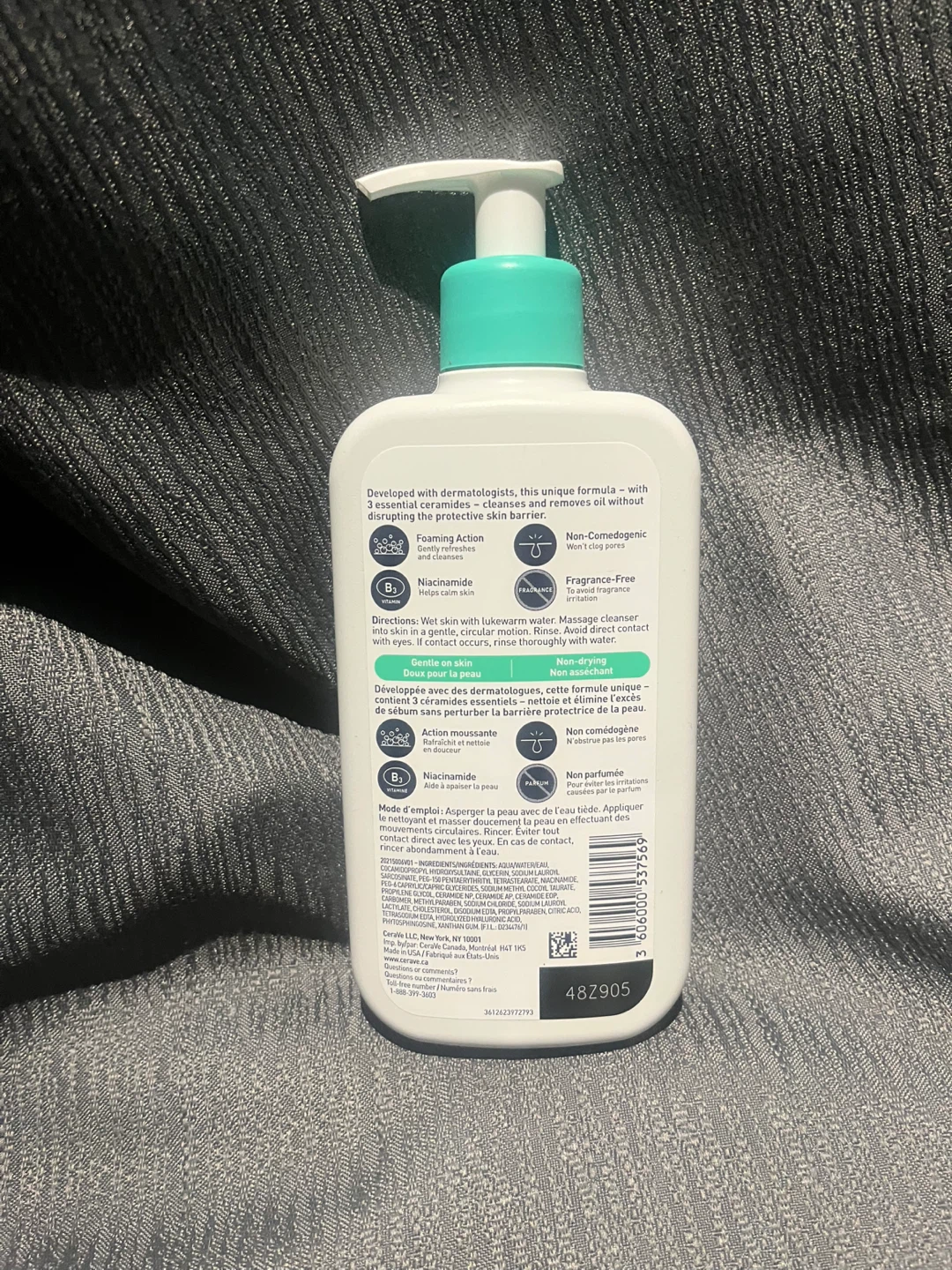 CeraVe Foaming Facial Cleanser for Normal to Oily Skin 355ml - photo 2