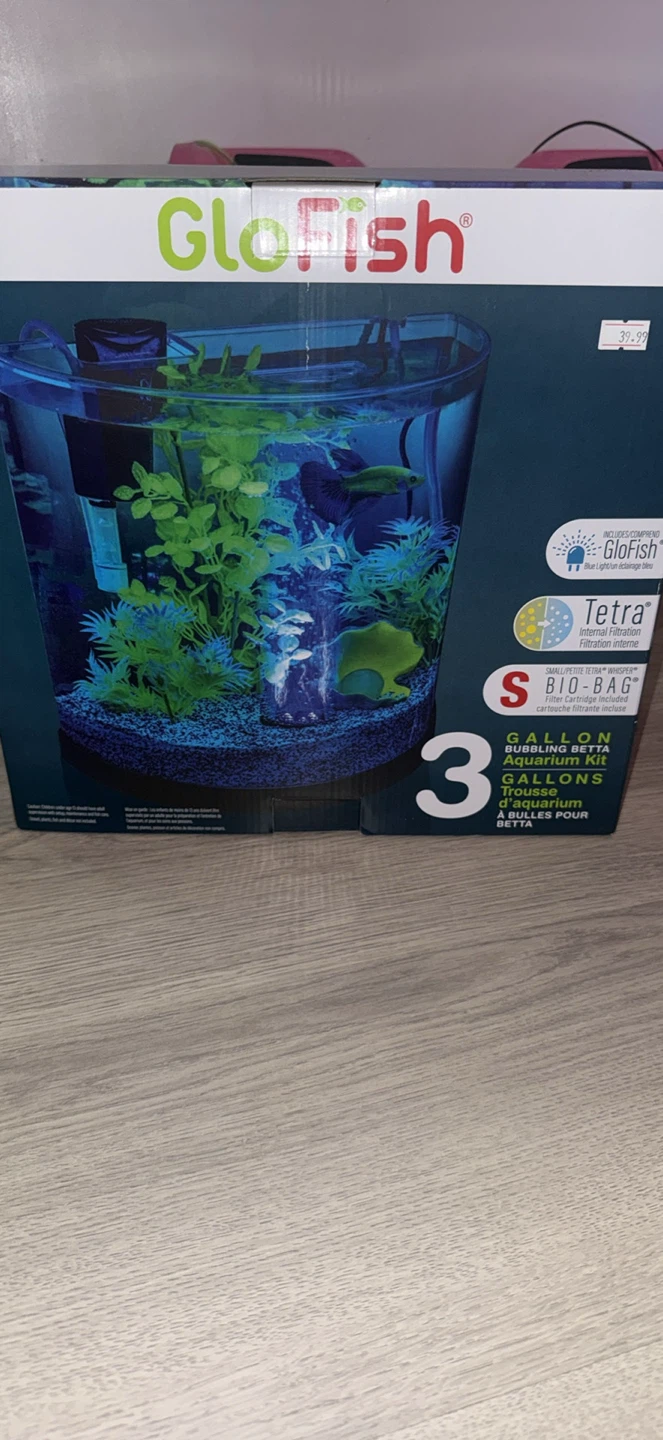 GloFish 3 Gallon Bubbling Betta Aquarium Kit