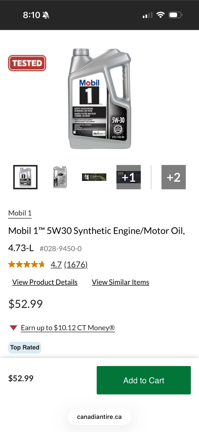 Mobil 1 5W-30 Synthetic Engine Oil - 4.73 L - photo 2