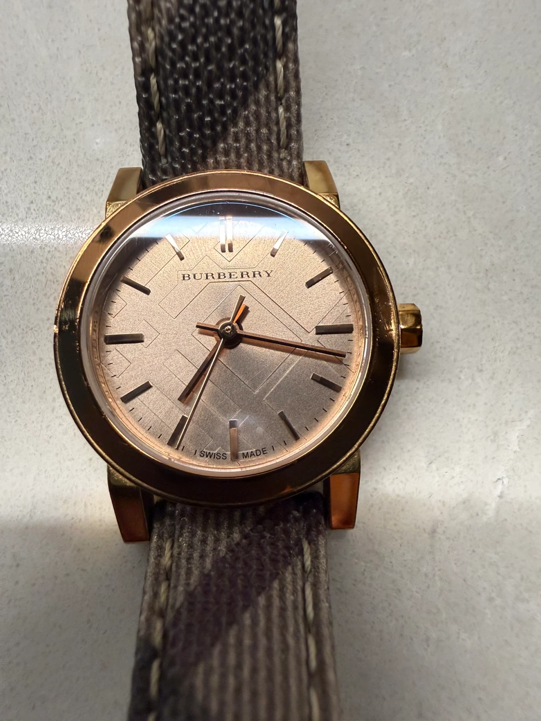 Burberry Ladies Watch with Check Strap - photo 2