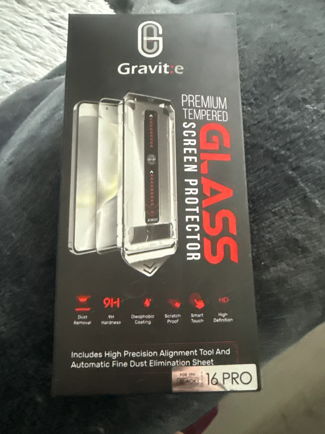 Gravit.e Premium Tempered Glass Screen Protector for 16 Pro