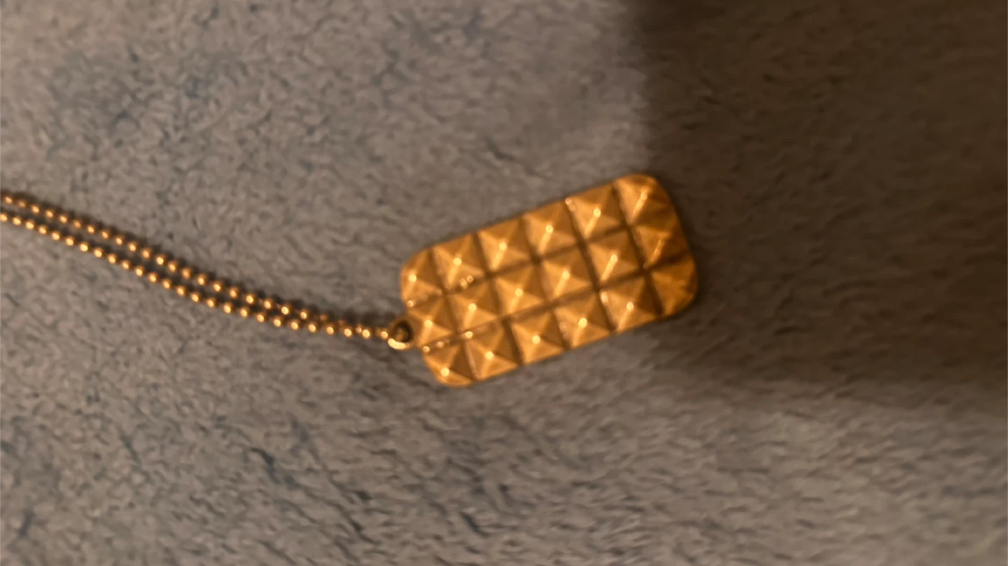 Studded Dog Tag Necklace - photo 2