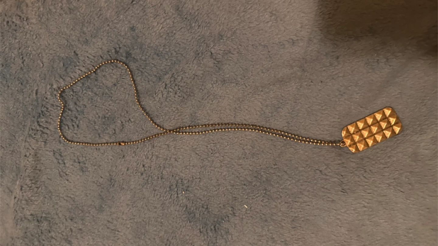 Studded Dog Tag Necklace