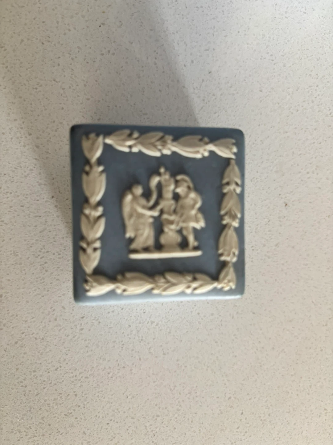 Blue Jasperware Wedgewood Trinket Box and Pot - photo 3
