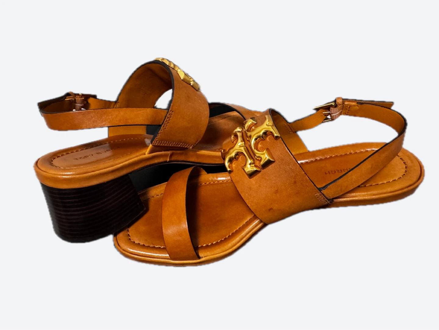 Tory Burch Miller Sandals Size 7.5M Tan Leather - photo 2