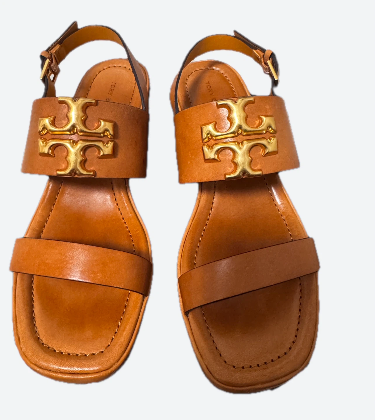 Tory Burch Miller Sandals Size 7.5M Tan Leather