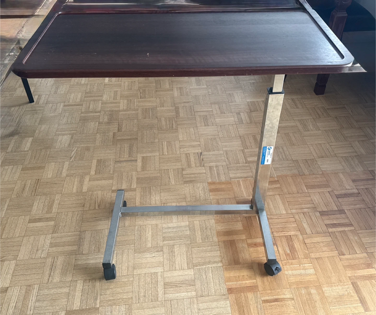 Adjustable Overbed Table with Wheels