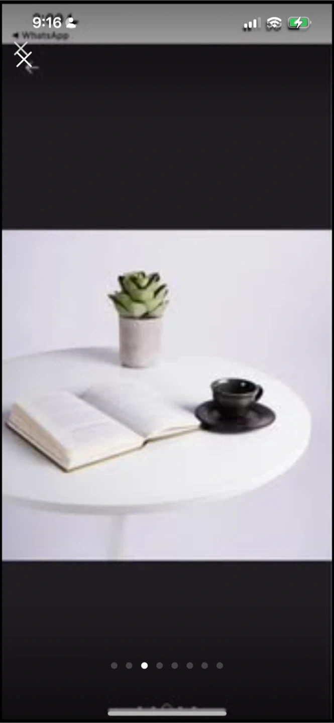 New White Round Pedestal Dining Table 31.5x31.5x28.5 inch - photo 3
