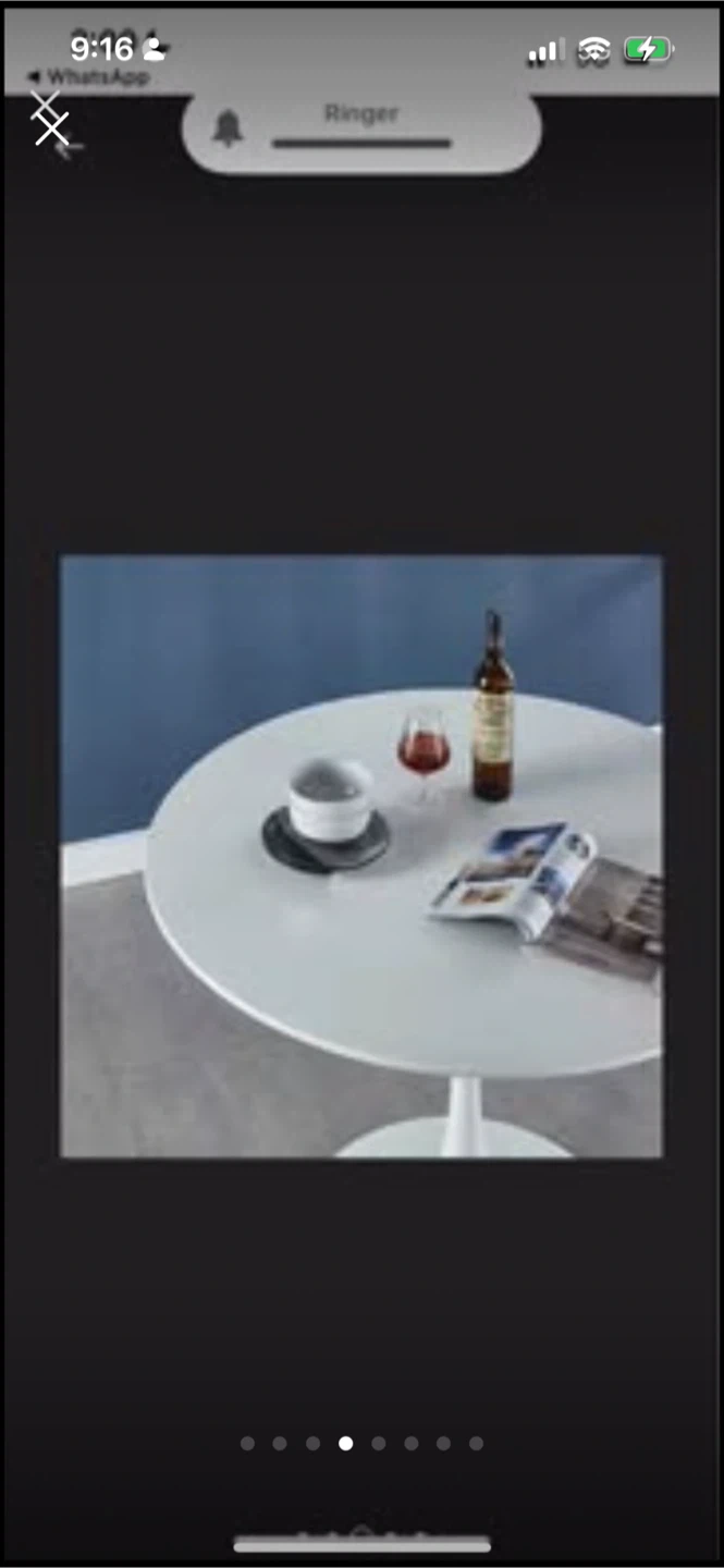 New White Round Pedestal Dining Table 31.5x31.5x28.5 inch - photo 4